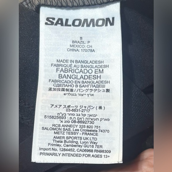 Salomon Men's Gore-tex Infinium Windstopper Black Running Tights Size Small EUC - Picture 8 of 10